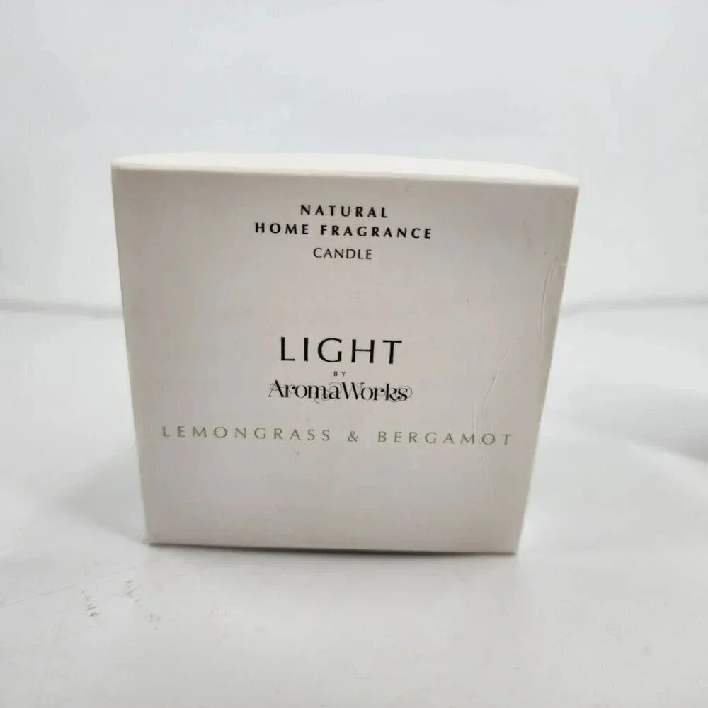 AromaWorks Lemongrass‎ & Bergamot Natural Fragrance 7.75 oz Essential Oil Candle